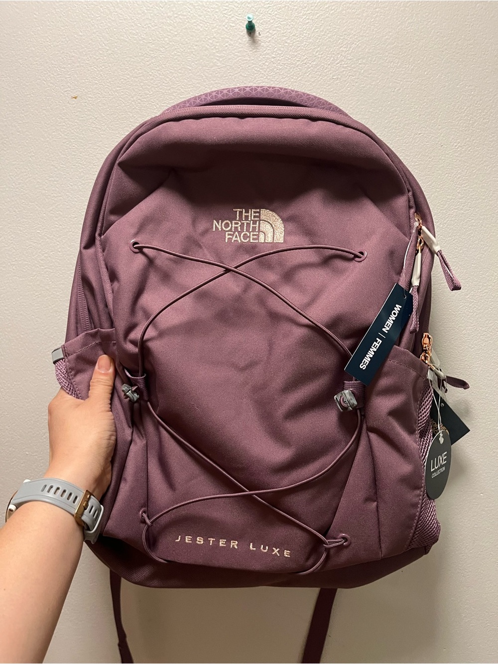 The North Face Jester Luxe Backpack in Dark mauve womens fit nwt